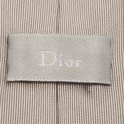 Pre Owned Dior Homme Grey Silk Skinny Tie 