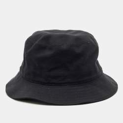 Dior Homme Black Cotton Bucket Hat L