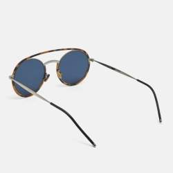 Pre Owned Dior Homme Tortoise Brown/Black EPZA9 Synthesis01 Round Sunglasses
