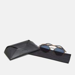 Pre Owned Dior Homme Tortoise Brown/Black EPZA9 Synthesis01 Round Sunglasses