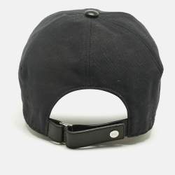 Pre Owned Dior Homme Black Logo Embroidered Cotton Baseball Cap S