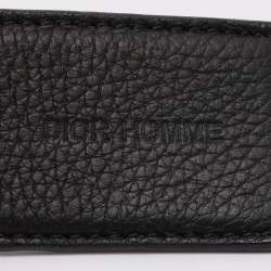 مملوكة مسبقًا Dior Homme Black/Black Leather CD Logo Slim Reversible Belt 105CM