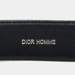 Pre Owned Dior Homme Buckle 95CM Belt Black Snakeskin 