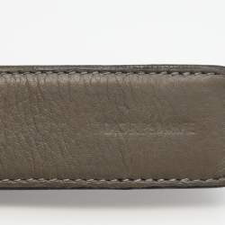 مملوكة مسبقًا Dior Homme Black/Grey Leather CD Logo Slim Reversible Belt 95CM