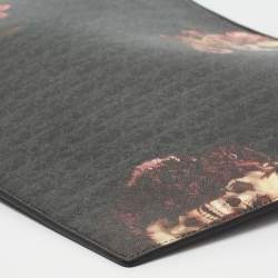 Pre Owned Dior Homme Multicolor Floral Skull Coated Canvas Document Holder