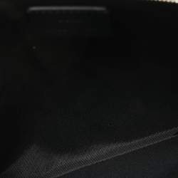 Pre Owned Dior Homme Black Printed Leather Zip Pouch