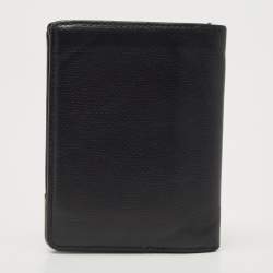 Pre Owned Dior Homme Black Leather Bifold Wallet