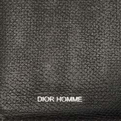 Pre Owned Dior Homme Black Leather Bifold Wallet