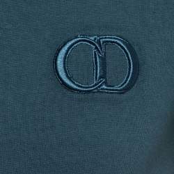 Pre Owned Dior Homme Teal Blue CD Icon Cotton T-Shirt XS