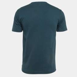 Pre Owned Dior Homme Teal Blue CD Icon Cotton T-Shirt XS
