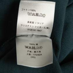 Pre Owned Dior Homme Teal Blue CD Icon Cotton T-Shirt XS