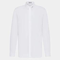 Pre Owned Dior Homme White Poplin Long Sleeve Shirt S