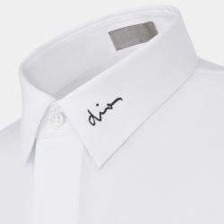 Pre Owned Dior Homme White Poplin Long Sleeve Shirt S