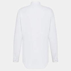 Pre Owned Dior Homme White Poplin Long Sleeve Shirt S