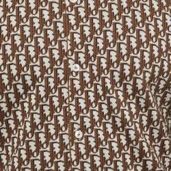 Pre Owned Dior Homme Brown Oblique Cotton Knit Shirt XXXL