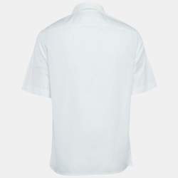 Pre Owned Dior Homme X Air Jordan White Logo Print Cotton Shirt M