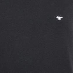 Pre Owned Dior Homme Black Bee Embroidered Cotton Knit T-Shirt M