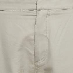 Pre Owned Dior Homme Grey Cotton Velcro Applique Cargo Pants XXL