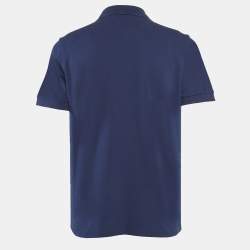 Dior Homme Navy Blue Cotton Pique Polo T-Shirt XL