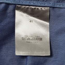 Pre Owned Dior Homme Blue Cotton Button Front Shirt L