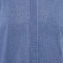 Pre Owned Dior Homme Blue Cotton Button Front Shirt L
