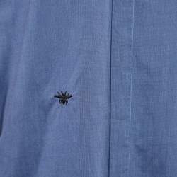 Pre Owned Dior Homme Blue Cotton Button Front Shirt L