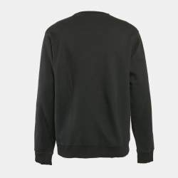 Dior Homme Black Logo Print Cotton Knit Sweatshirt XL