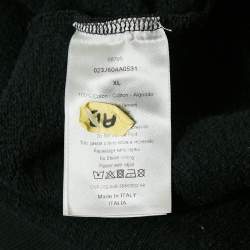 Dior Homme Black Logo Print Cotton Knit Sweatshirt XL