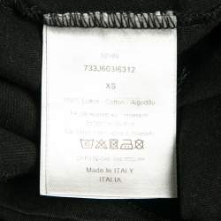 Pre Owned Dior Homme Black Floral Print Jersey T-Shirt XS