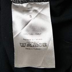Pre Owned Dior Homme Black Printed Cotton Jersey T-Shirt S