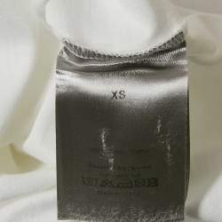 Pre Owned Dior HoMme White Printed Jersey T-Shirt XS