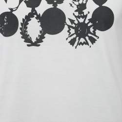 Pre Owned Dior HoMme White Printed Jersey T-Shirt XS