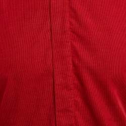 Dior Homme Red Corduroy Regular Fit Shirt S