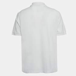 Pre Owned Dior Homme White Cotton Pique Polo T-Shirt XXL