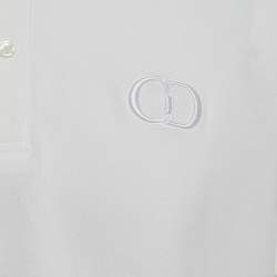 Pre Owned Dior Homme White Cotton Pique Polo T-Shirt XXL