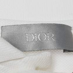 Pre Owned Dior Homme White Cotton Pique Polo T-Shirt XXL