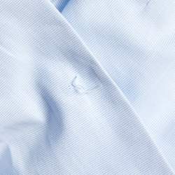 Dior Homme Blue Embroidered Cotton Button Front Shirt M