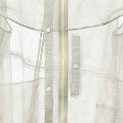 Dior Homme Sage Green Sheer Tulle Hooded Long  Jacket M