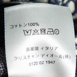 Pre Owned Dior Homme Blue Oblique Jacquard Knit Overshirt L