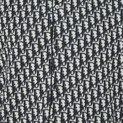 Pre Owned Dior Homme Blue Oblique Jacquard Knit Overshirt L
