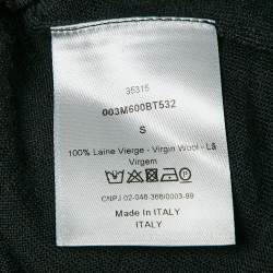 مملوكة مسبقًا Dior Homme Dark Green Wool Knit V-Neck Sweatshirt S