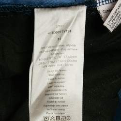 مملوكة مسبقًا Dior Homme Blue Cotton Drill Straight Leg Jeans L Waist 33"
