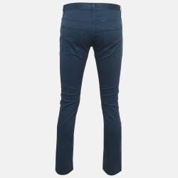 مملوكة مسبقًا Dior Homme Blue Cotton Drill Straight Leg Jeans L Waist 33"