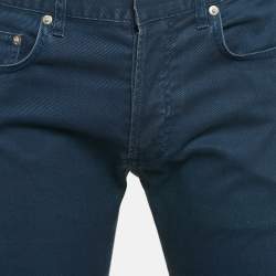 مملوكة مسبقًا Dior Homme Blue Cotton Drill Straight Leg Jeans L Waist 33"