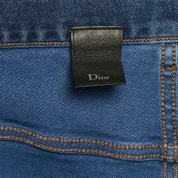 Pre Owned Dior Homme Blue Denim Regular Fit Jeans L Waist 34"