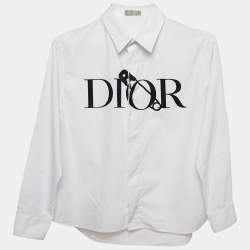 Pre Owned Dior Homme X Judy Blame Safety Pin Print Cotton Button Front Shirt S