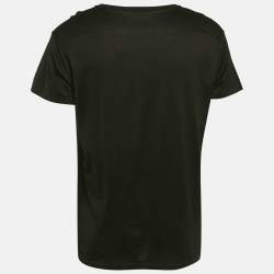 Pre Owned Dior Home Black Bee Embroidered Jersey Crew Neck T-Shirt XL