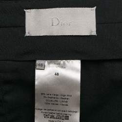 Dior Homme Black Wool Formal Trousers M
