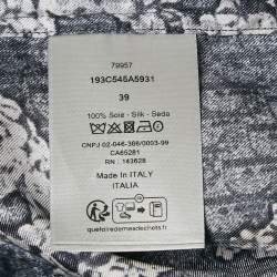 مملوكة مسبقًا Dior Homme Blue Printed Silk Half Sleeve Shirt M 