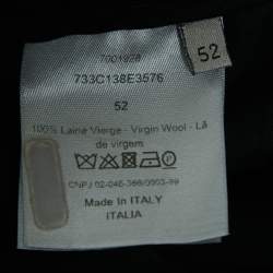 Dior Homme Black Virgin Wool Gabardine Trousers XL